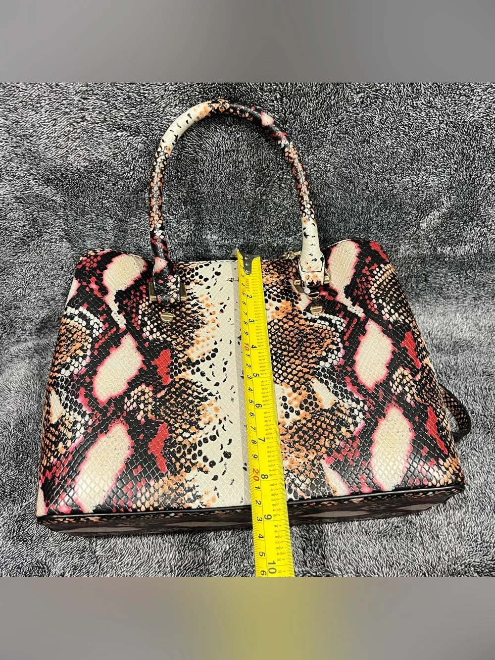 ALDO Legoiri Top Handle Bag (Red/Multicolor Snakeskin variant)